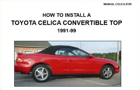 How to manual for celica convertible tops. - Gewalt gegen frauen in ehe und partnerschaft.