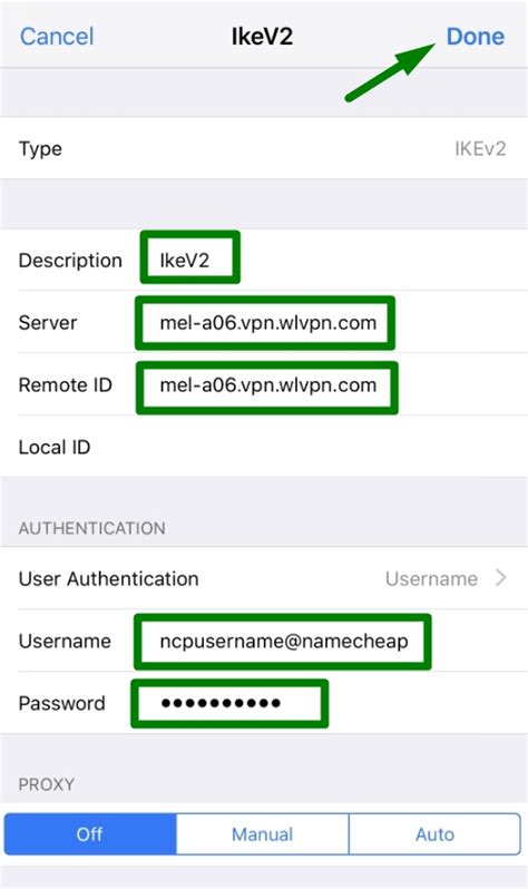 How to manually configure IKEv2 VPN on iOS?