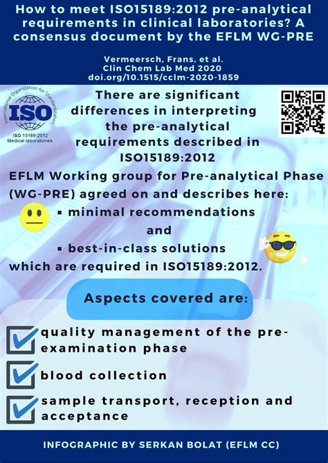 How to meet ISO15189:2012 pre-analytical requirements in …