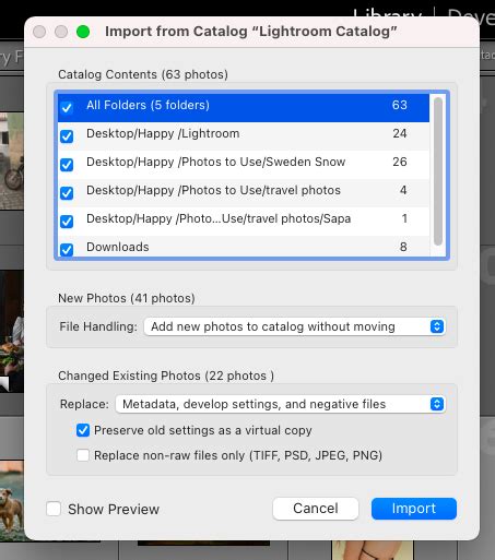 How to merge catalogs in lightroom