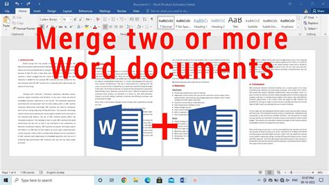 How to merge in ms word