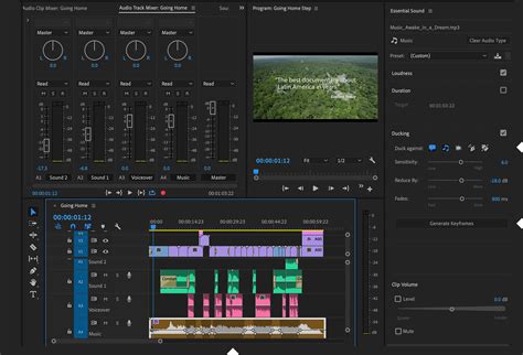 How to mix audio in adobe premiere