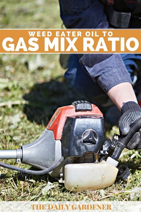 How to mix oil and gas for weed eater. Use a 32:1 gasoline to oil ratio. One gallon of gasoline combined with 4 oz of two-cycle engine oil. If you are in the state of California, use a 2-cycle oil mix ratio of 40:1. For two-cycle handheld equipment manufactured after 2002: Use a 40:1 two-cycle oil mix ratio. One gallon of gasoline combined with 3.2 oz of two-cycle engine oil. 