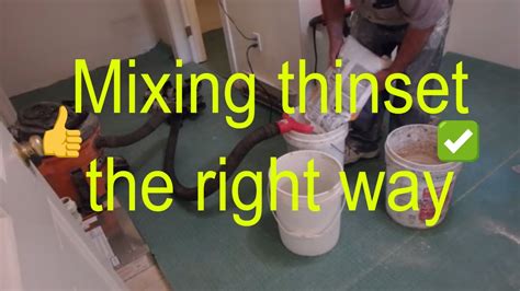 How to mix thinset mortar the proper way, - YouTube