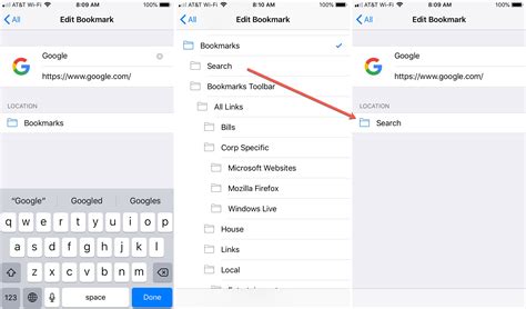 How to move bookmarks in safari