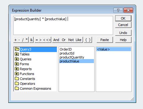 How to multiply fields in access