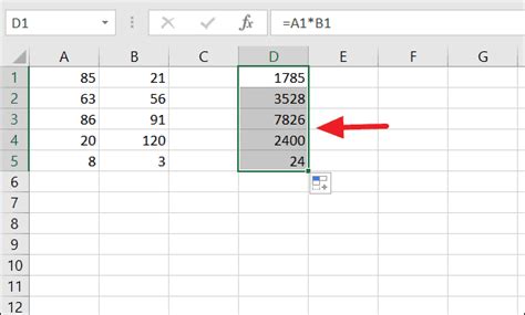 How to multiply things in excel