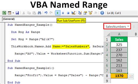 How to name a range in vba