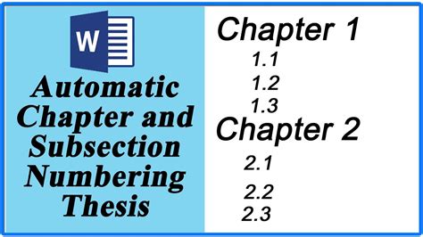 How to number sections in word