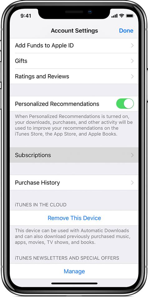 How to off subscription in iphone