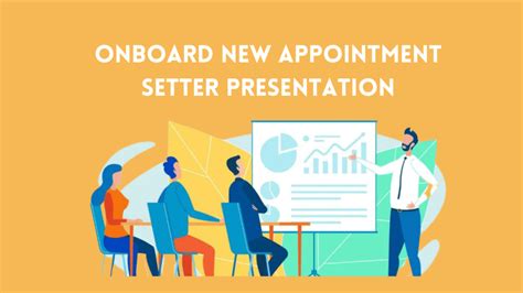 How to onboard a new appointment setter presentation. Sales manager sends a new employee announcement, and welcome email to members of the department. Tour the department and make introductions. Show the new hire important spaces such as the break room, restrooms, cafeteria or kitchen, and where to get office supplies. Review the sales department’s organizational chart. 