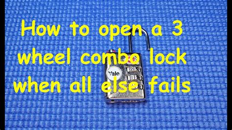 How to open a 3 wheel combination lock with 3 digits.  2 days ago · Quick Answ...
