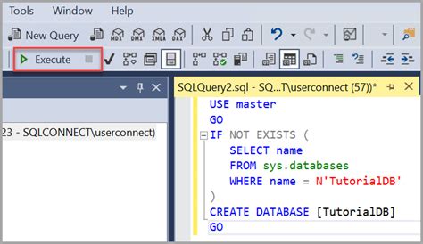 How to open a database in sql