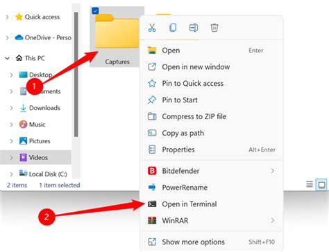 How to open a folder in terminal