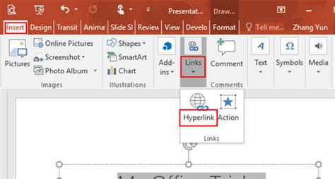 How to open a hyperlink in powerpoint