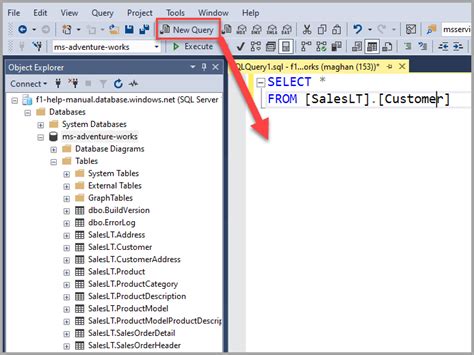 How to open a table in sql