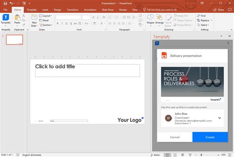 How to open a template in Word Templafy