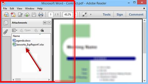 How to open attachment in pdf
