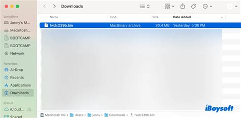 How to open bin in mac
