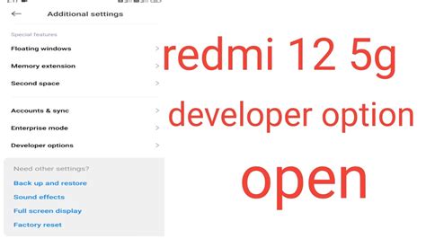 How to open developer option in redmi