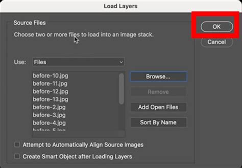 How to open image sequence in photoshop