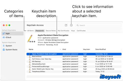 How to open keychain in mac