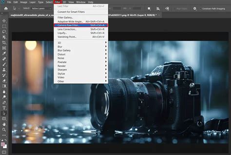 How to open photo in camera raw