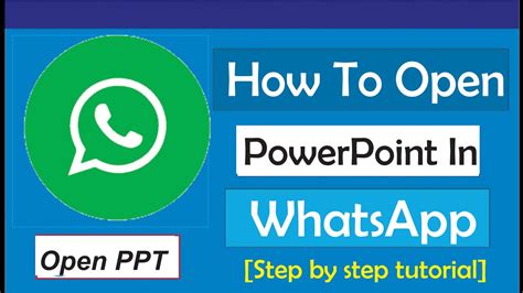 How to open ppt in whatsapp
