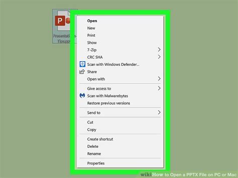 How to open pptx file in mac