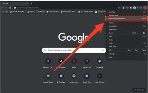 How to open private window in chrome