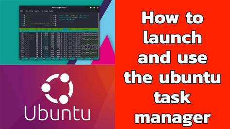 How to open task manager in ubuntu
