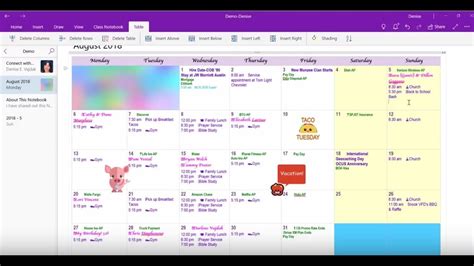 How to organize your Calendar In OneNote Design a Calendar In OneNote