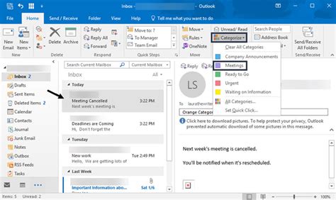 How to organize your inbox in outlook