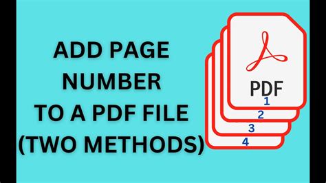 How to page number in pdf