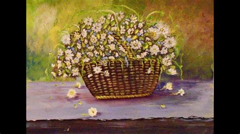 How to paint a basket, Acrylic Painting - YouTube