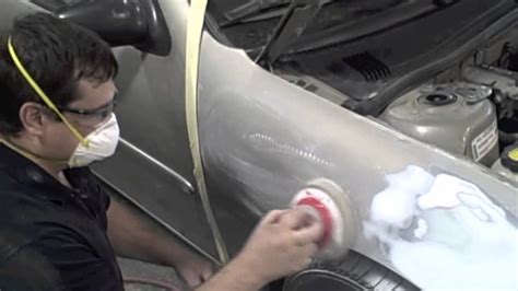 How to paint a vehicle. Rub compound on the car in a circular motion with a wet buffing pad. Squeeze some compound onto a wet microfiber pad. Rub it onto the car in a circular motion and spread it around so the car paint looks a bit hazy. Use increasing pressure to work the compound into the paint. Apply it to all the faded sections of the car. 