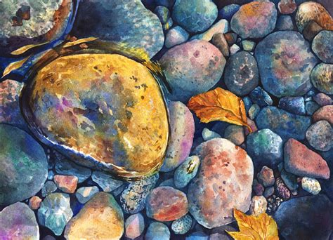 How to paint river rocks in watercolor