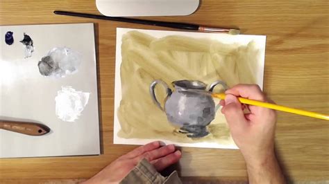 How to paint silver in watercolor
