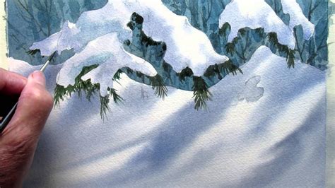 How to paint snow in watercolour