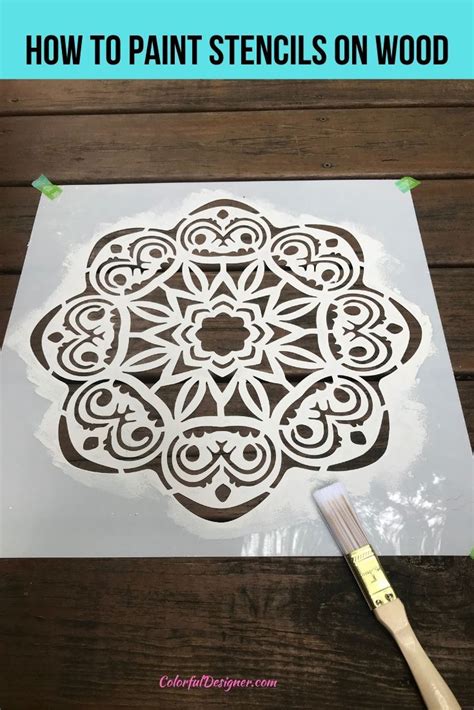 How to paint stencils on wood the easy way Colorful Designer in 2020