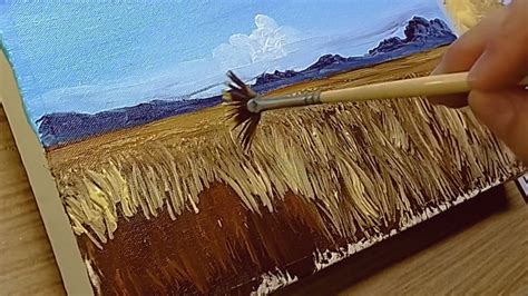 How to paint wheat in acrylic