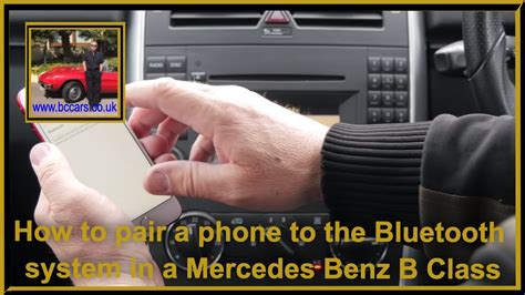 How to pair a phone to the bluetooth system in a Mercedes Benz B Class