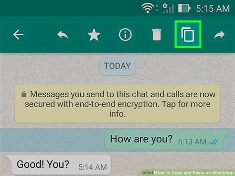 How to paste copied message in whatsapp