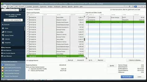 How to perform accounts reconciliation in QuickBooks?