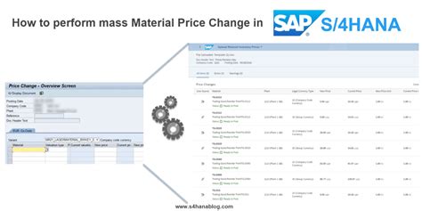 How to perform mass material price change (MR21) in S/4HANA