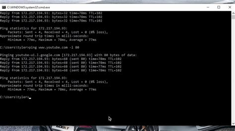 How to ping a website in cmd