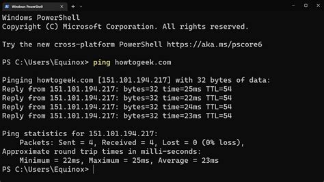 How to ping network in cmd