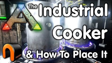 How to place industrial cooker ark. Industrial cookers will only work when the piping is hooked directly to water via an intake pipe. Unless you are using some mod that states otherwise. Official settings require a direct water source, tried and tested. Edit: as the fellow below me stated, place the intersection where you want the cooker to be first! 