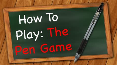 How to play The Pen Game YouTube