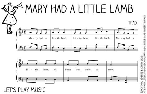 How to play mary had a little lamb. Here it is! Lowell Martin’s composition Mary had a little lamb is a popular children’s nursery rhyme. The song is inspired by a true story about Mary Elizabeth Sawyer. Mary was born in 1806 on a Scottish farm, and she had a pet lamb whom she adored. The song is commonly taught to children as early as kindergarten, and it is both relaxing ... 